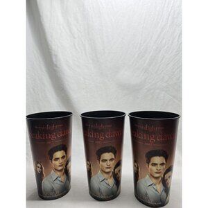 Twilight Breaking Dawn Part 1 Lot Of 3 Movie Theater Cups